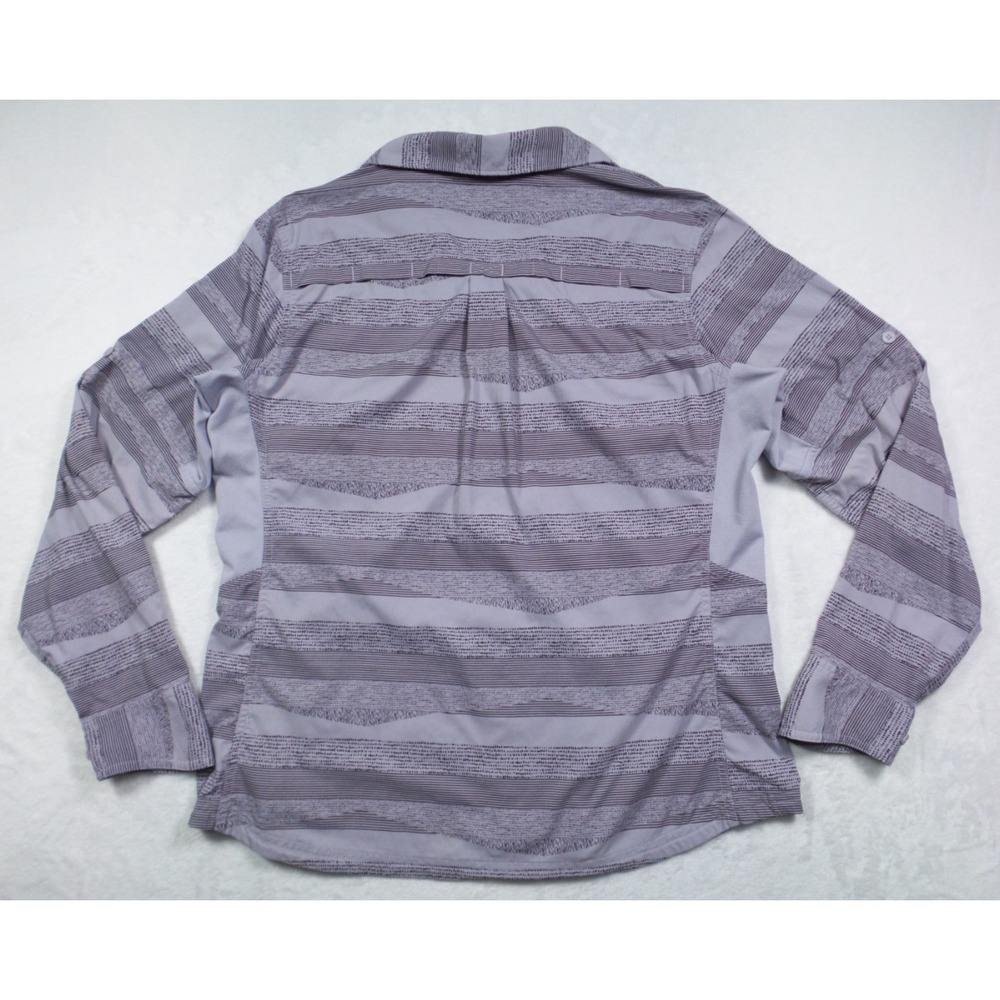 REI Co-op Shirt Womens Size Large Purple Sahara Striped Long Sleeve Hiking - Picture 4 of 11